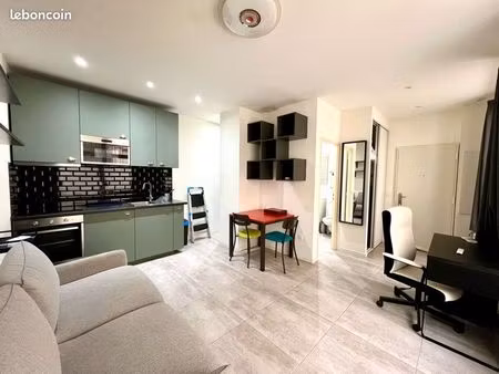 studio meublé 25 m² – climatisation – tram t3 plan cabanes