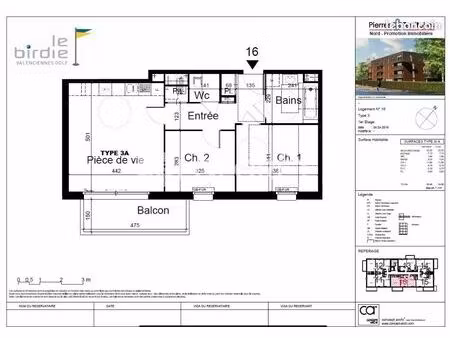 appartement 3 pièces 59 m²