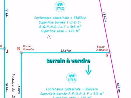 terrain constructible à vendre