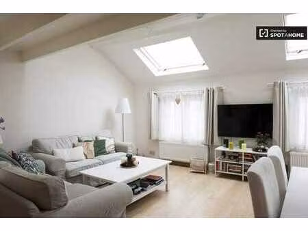 tres lumineux et totalement renovè loft/duplex au flagey