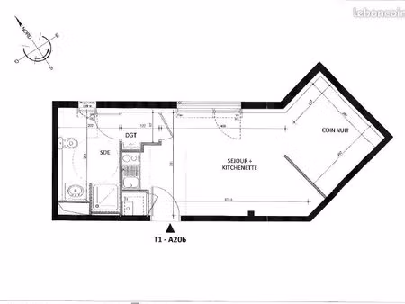 studio 32 m² hippodrome nantes libre au 2 février