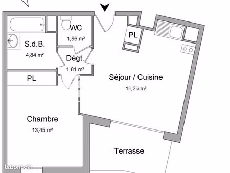 appartement 2 pièces 41 m²