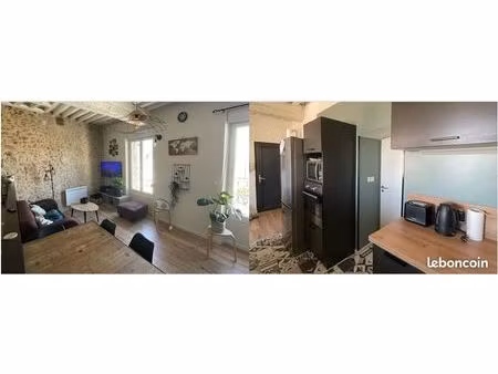 appartement duplex t4 meublé 4 pièces - 55 m² - laon ville haute