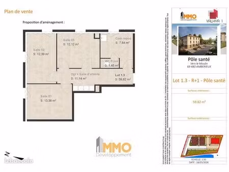 local 60 m² ambérieux