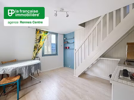 appartement rennes - centre ville - t1 bis - duplex - 19.15 m² carrez - 29.01m² au sol