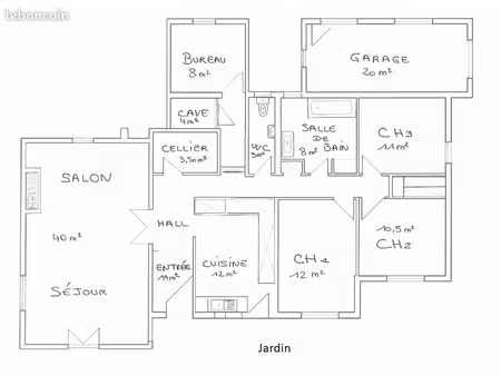 t4 bis – 3 chambres + 1 bureau – 130 m² avec jardin  terrasse et cheminée – quartier résid