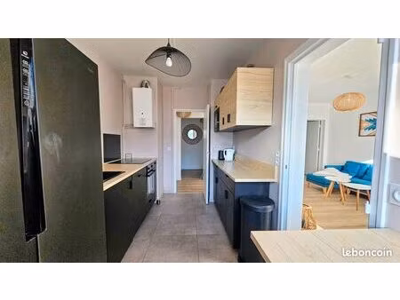 t5 meublé équipé rénové proche tram  avec parking