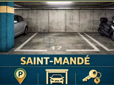 parking en sous sol - saint mandé - vincennes