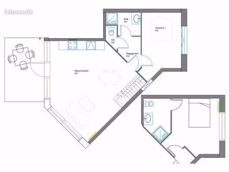 t3 meublé à quelques pas de la plage du cormier