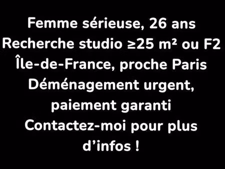 recherche appartement/studio idf