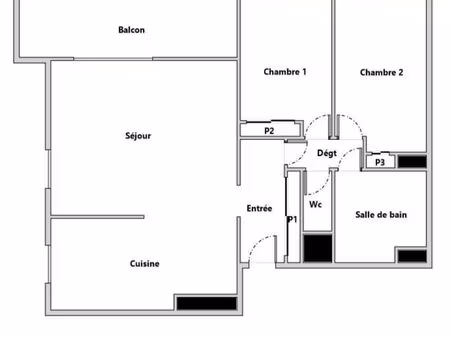 appartement 3 pièces 68 m²