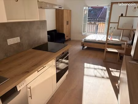 studio meublé refait à neuf avec grande terrasse