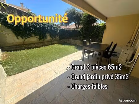 magnifique grand 3 pièces + jardin privé