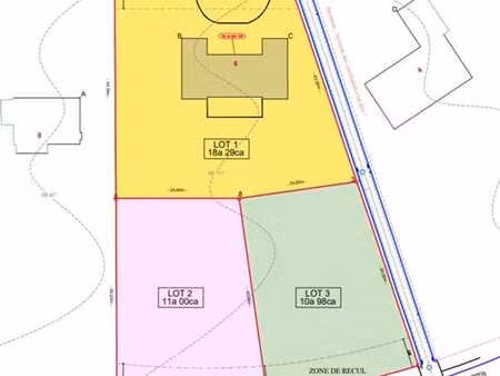 sainte alix  deux terrains à batir ± 22 ares