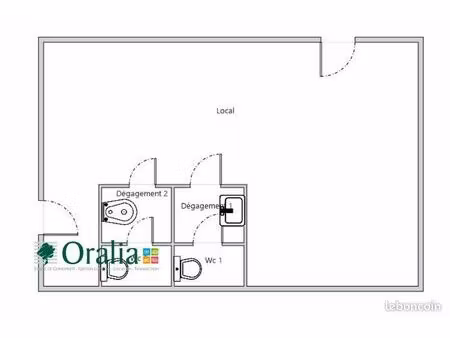 locaux professionnels 67 m² paris