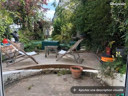 vend studio paris 18  jardin sur le toit