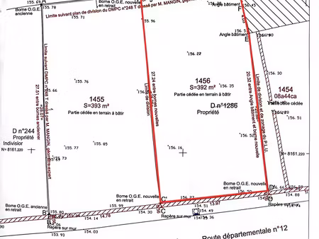 vente terrain 392 m² villiers-saint-georges (77560)