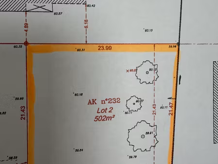 aizenay  terrain à bâtir de 502 m2 vendu viabilisé