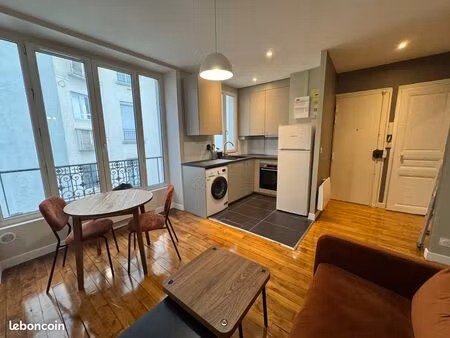 paris 18 (max dormoy) – studio 27 m² refait à neuf – dernier étage sur cour