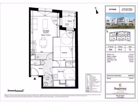 vente appartement 2 pièces à treillières (44119) : à vendre 2 pièces / 45m² treillières