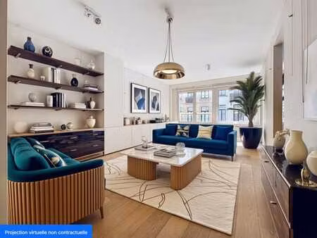 quartier châtelain/louise - appartement 2ch + bureau