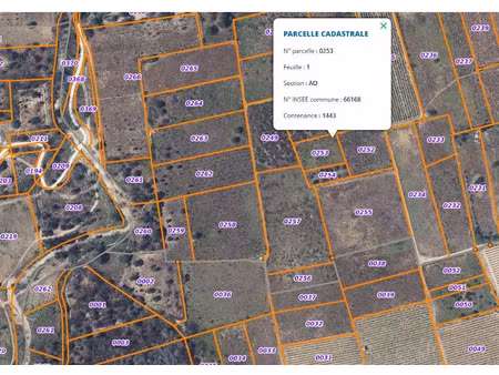 vente terrain à saint-andre (66690)  10 000 €