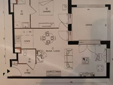 location appartement 2 pièces 52.8 m² à asnieres-sur-seine (92600)  1 318 €