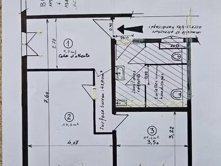 aix location bureau 3p-42m2