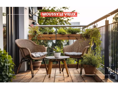 vente appartement neuf 2 pièces 44m2 moussy-le-vieux - 199000 € - surface privée