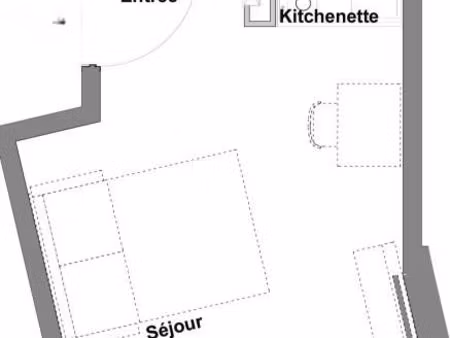 appartement 1 pièce 22 m²