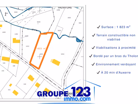 vente terrain 1823 m² à beauvoir (89240)  35 000 €