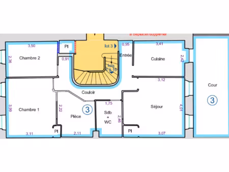 appartement t3/4 refait a neuf avec cour privative. quartier