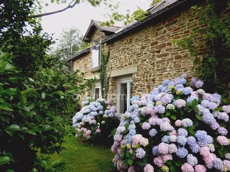 longère en pierre avec local professionnel et terrain