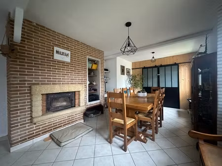 semi plainpied en brique  4 chambres + bureau  jardin  grd garage