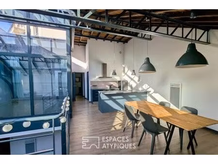 loft industriel meublé en face du parc rivière