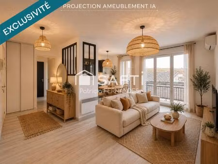 bessieres - centre-ville appartement t3 avec balcon et parking