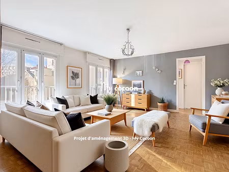 vente appartement 2 pièces 55.1 m² à lyon 7ème (69007)  259 000 €