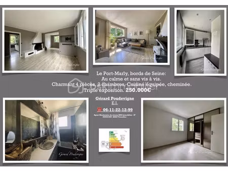 vente appartement 4 pièces 62.88 m² à le port-marly (78560)  250 000 €