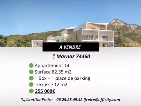 vente appartement 4 pièces 82.34 m² à marnaz (74460)  255 000 €