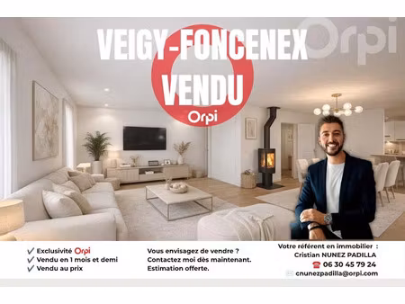 vente appartement 4 pièces 114 m² à veigy-foncenex (74140)  529 000 €