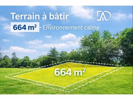 vente terrain 664 m² à les monts d'aunay (14260)  34 000 €