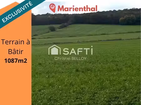vente terrain à batir 1087 m² à barst (57450)  64 900 €