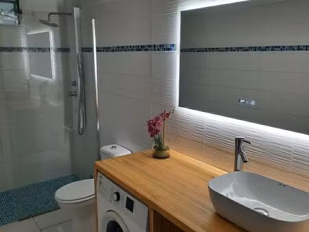 jolie bas de villa refait à neuf meublé  grand t2 moyenne durée