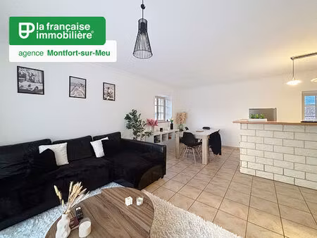 appartement t3 meublé à louer - montfort-sur-meu - loyer 675.00€