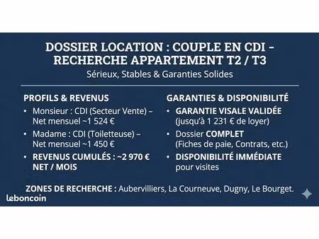 recherche appartement t2-3 seine-saint-denis