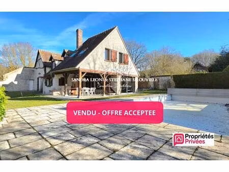 ablis auneau magnifique longere de 195 m² - 7 pieces - avec piscine
