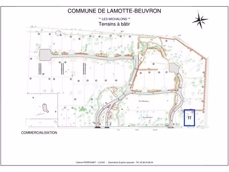 terrain constructible dans lotissement à lamotte beuvron