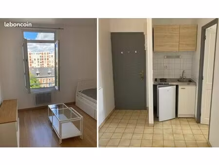 studio meublé - 23 m2 - place des emmurées - sur cour - rouen gauche