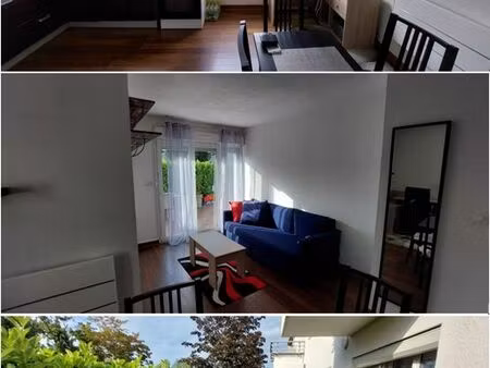 t2 meublé 47m²+jardin