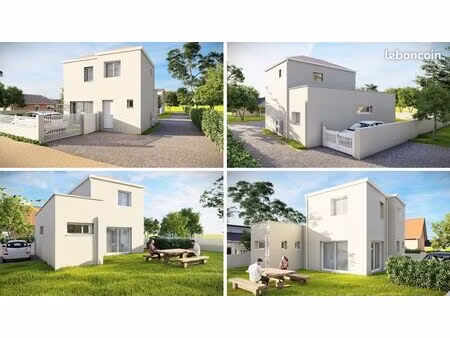 particulier (0 frais) - rare terrain 1ère ligne viabilisé + permis de construire - st méda